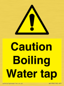 Caution Boiling Water Tap